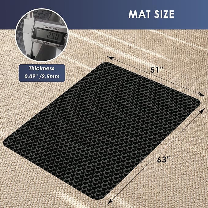 Vicwe Office Chair Mat for Carpet, Heavy Duty Chair Mat - Image 7