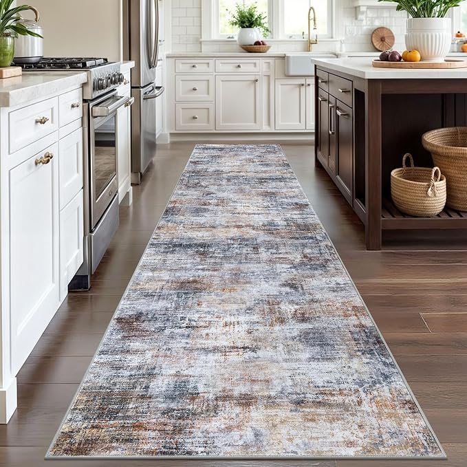IOHOUZE Abstract Runner Rug 3x12 Ft Washable Runners - Image 2