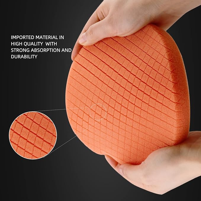 Orange Light Cut Pad, Buffing Polishing Pads, SPTA 3Pcs 6.5 Inch Face - Image 3
