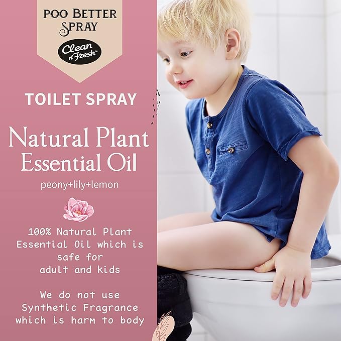 Clean-n-Fresh Toilet Spray, Wild Peony Scent, Bathroom Odor Eliminator & Air - Image 3