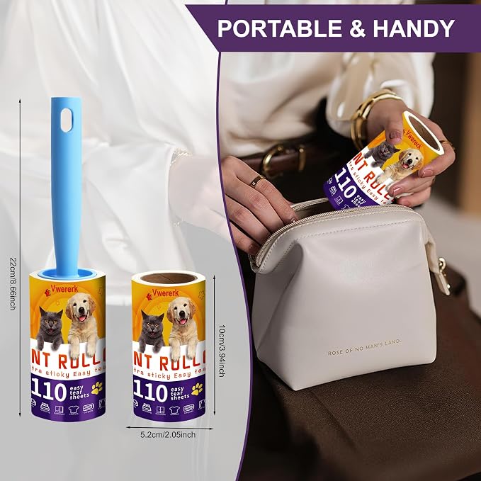 Lint Rollers for Pet Hair Extra Sticky, 220 Sheets/2 Lint Roller Refills - Image 7
