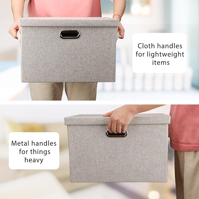 Large Quart Collapsible Stackable Storage Bins - Image 3