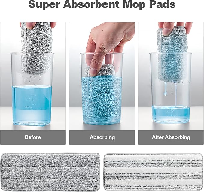 JOYMOOP Flat Mop Pads, Microfiber Mop Cleaning Pads, Washable Pads, Pads - Image 6