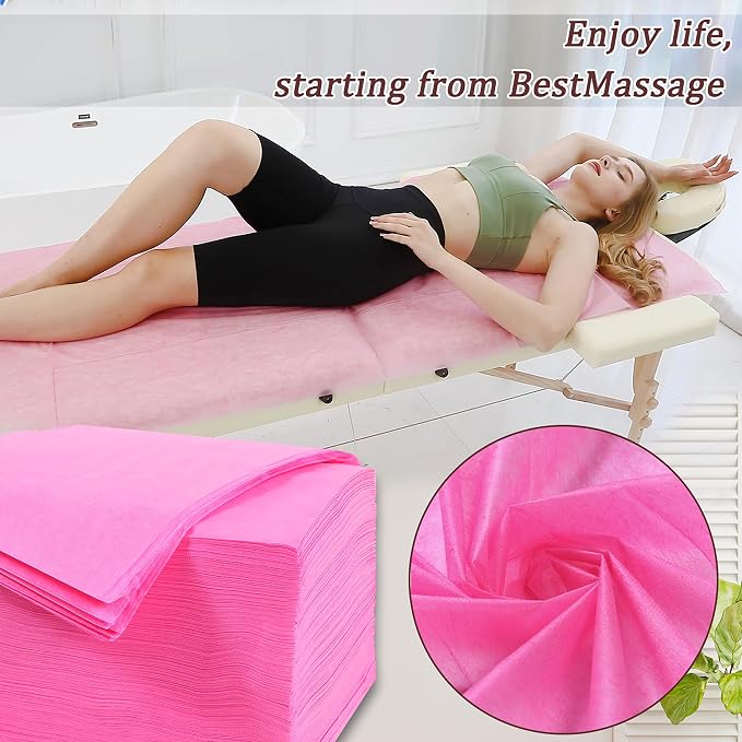 Disposable Bed Sheets 100 Pcs 31" x 71" Massage Table Sheets Non Woven Fabric - Image 3