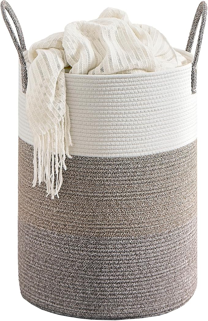 CLHMILY&Z 60L Laundry Basket Round Storage Rope Basket by ClhmilyZ