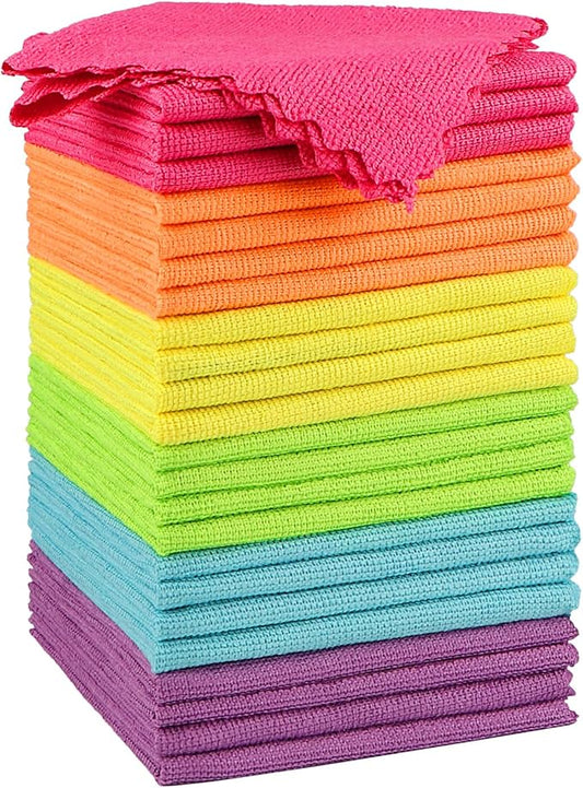 Orighty Microfiber Cleaning Cloth 24 Pack, Highly Absorbent Cleaning Supplies by AllRightinOrighty