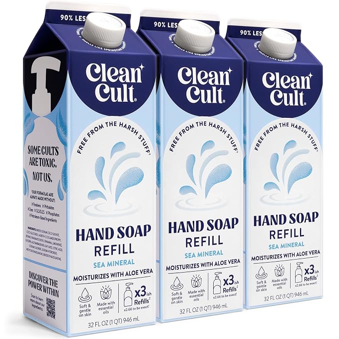 Cleancult - Liquid Hand Soap Refills - Sea Minerals - Gentle On Sensitive Skin by Cleancult