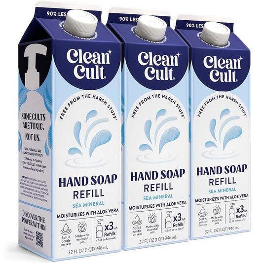Cleancult - Liquid Hand Soap Refills - Sea Minerals - Gentle On Sensitive Skin by Cleancult