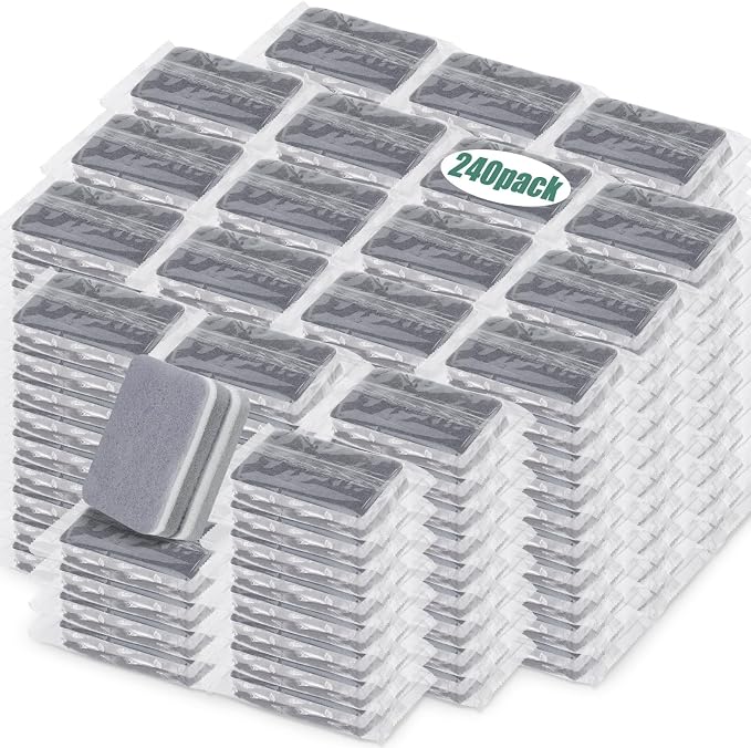 Tanlade 240 Pcs Individually Wrapped Sponge Dishwashing Sponge Bulk Non Scratch by Tanlade