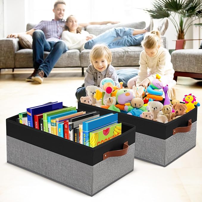 3 Pack Large Capacity Storage Bins Closet Organizer - Image 5