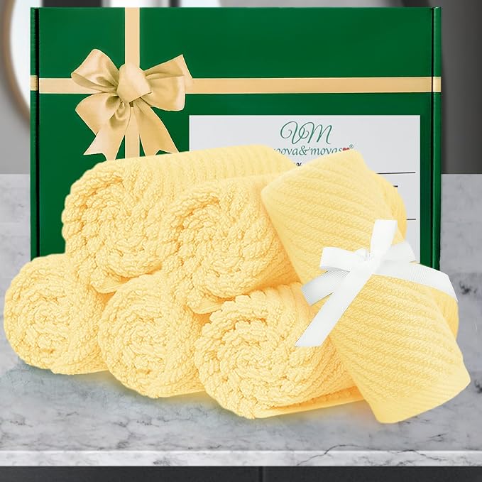 VOOVA & MOVAS Washcloths 6 Pack, Fluffy Hand Towels, Hotel Wash Cloths - Image 5
