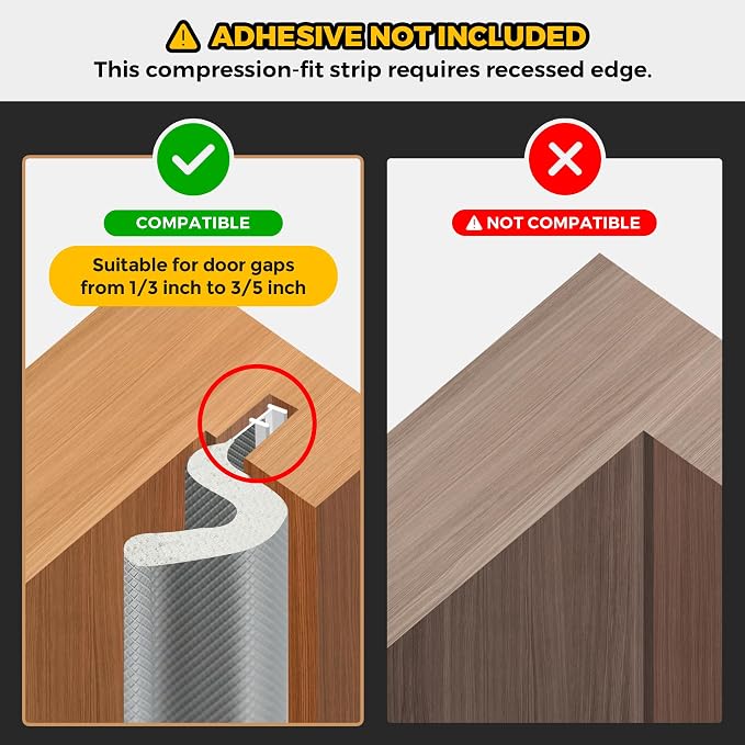 Weather Stripping Door Seal Strip Soundproof Q Foam Tape, Exterior Door - Image 2