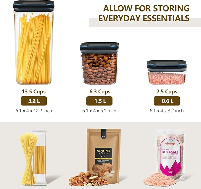 4 PACK Dog Treat Container 0.6 Qt*2+1.5 Qt+3.4 Qt, Airtight Food Storage - Image 5