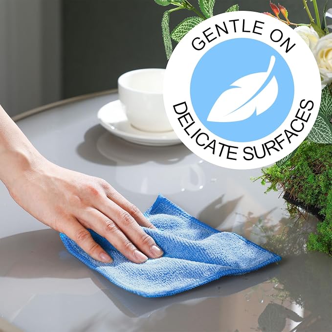Tanlade Microfiber Cleaning Cloth 6"x6" Cleaning Rags Reasonable Kitchen Towels - Image 5