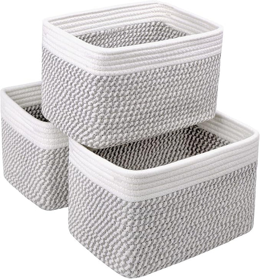 Small Cotton Rope Basket – Storage Bin by RRUNKA