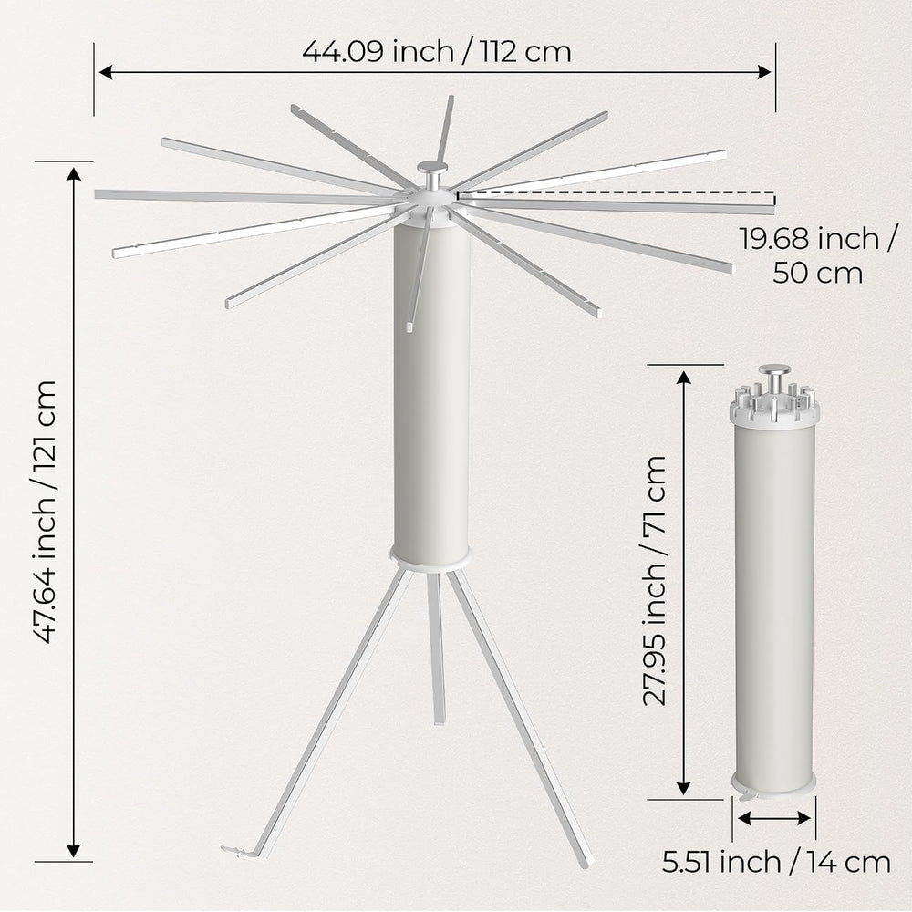 SUNOUTLY Tripod Clothes Drying Rack, Garment Rack Portable and Foldable Space...