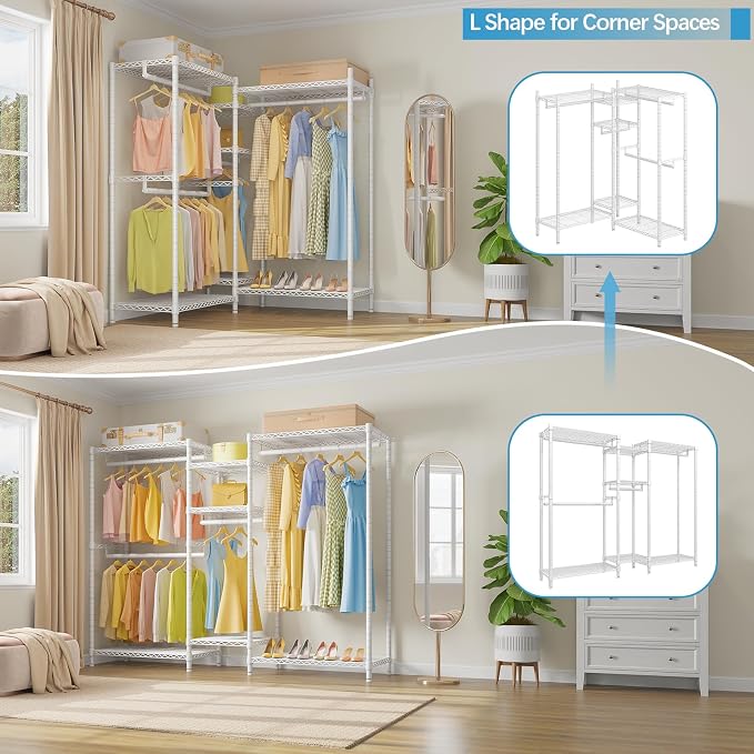 VIPEK Classic V6 Wire Garment Rack 5 Tiers Heavy Duty Clothes Rack - Image 3