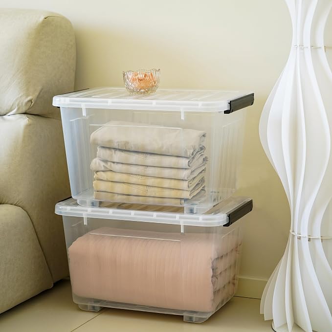 Citylife 54 QT Clear Plastic Storage Bins - Image 5