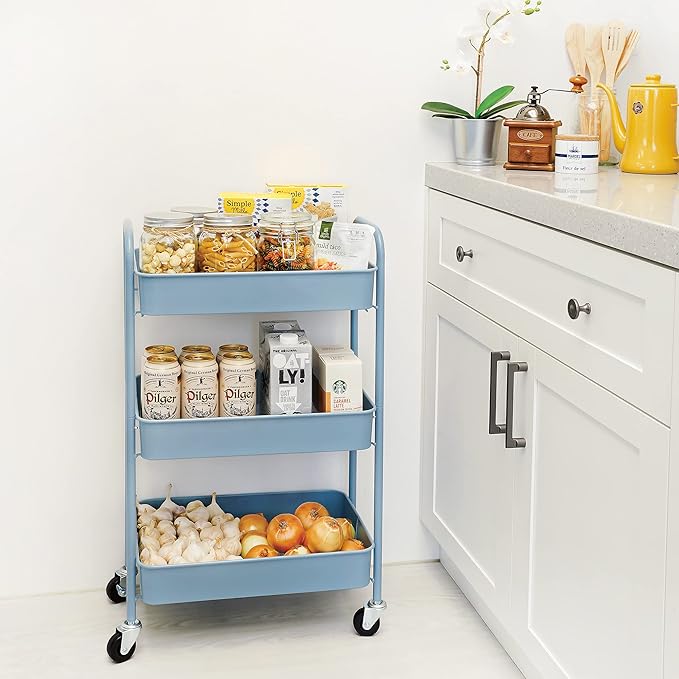 CAXXA 3-Tier Rolling Metal Storage Organizer - Image 6