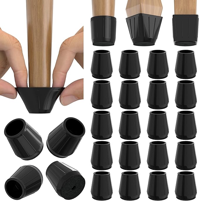 24PCS Extra Small Silicone Chair Leg Floor Protectors by Violibar