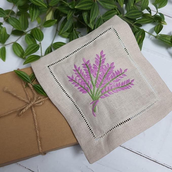 Hcraft Hand Embroidered Lavender Sachet Bags, Lavender Sachets - Image 5