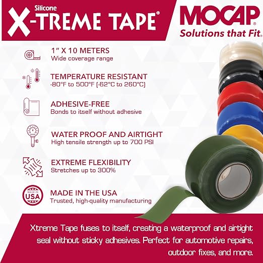 X-Treme Tape MOCAP Heavy Duty Electrical Tape, Self-Fusing Silicone Rubber - Image 2