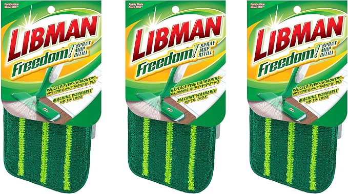 Libman Freedom Spray Mop Refills, Three Refills Green 3 Pack by TheLibmanCompany