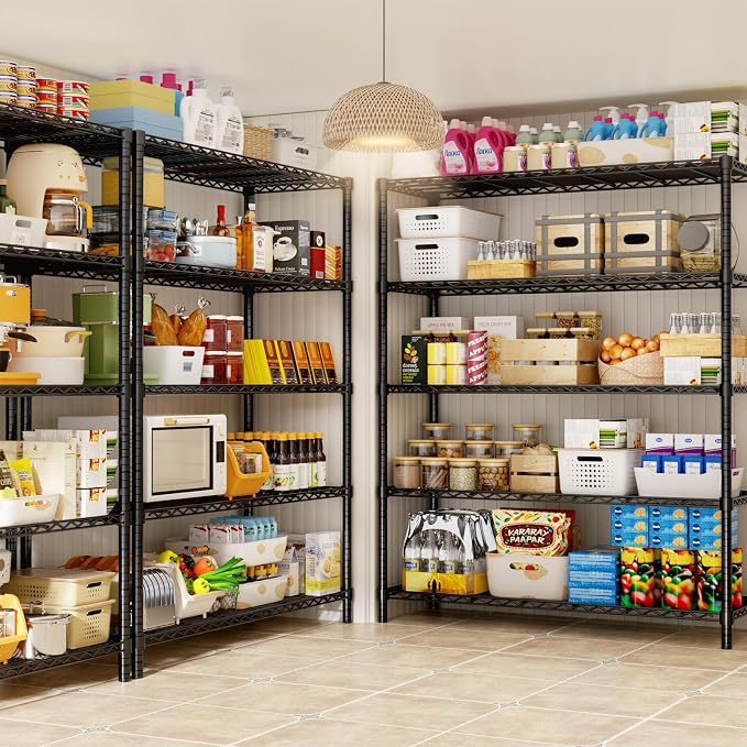 Storage Shelves, 5-Tier Adjustable Metal Industrial Utility Shelf Rack - Image 6