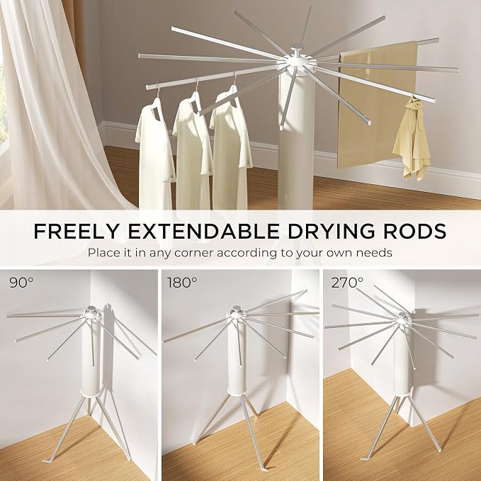 Tripod Clothes Drying Rack, Garment Rack Portable and Foldable Space Saving - Image 7