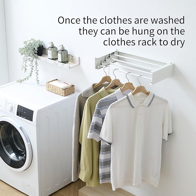 Clothes Drying Rack, Laundry Hanger Dryer Rack, Wall Mounted Drying Rack - Image 2