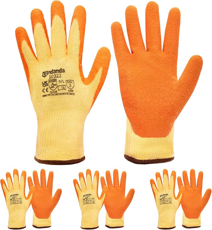 ANDANDA 1/3/12 Pairs Safety Work Gloves, Seamless Knit Work Gloves by Andanda