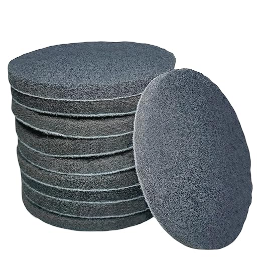 10 Pack 5 Inch 800 Grits Multipurpose Scrubber Scouring Pads Hoop and Loop by Tonmp