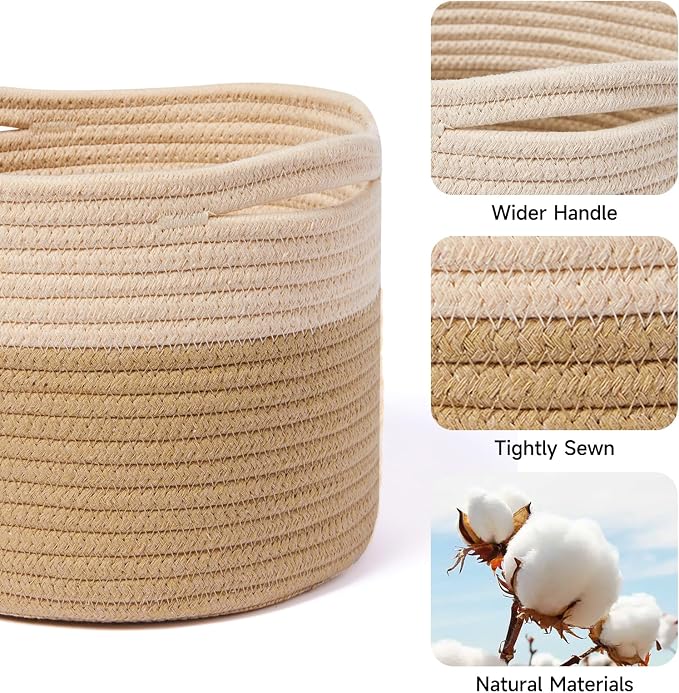 Small Basket for Organizing | Cube Shelf Closet Storage Baskets | 9.7×9.7×7.1” - Image 2