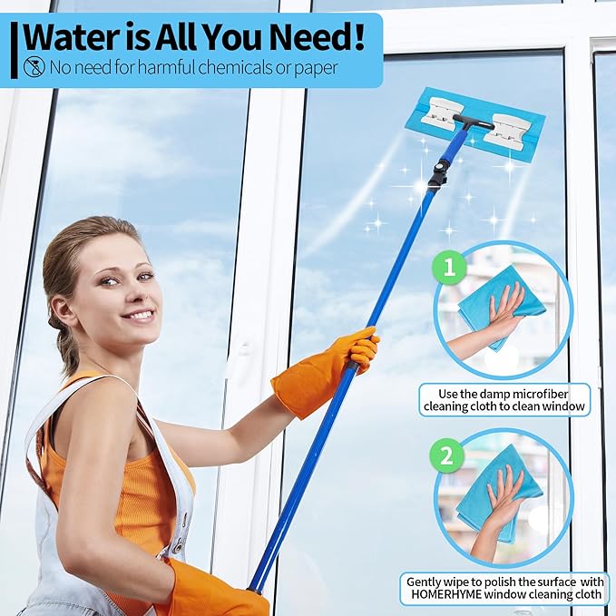 HOMERHYME Microfiber Glass Cleaning Cloth - Image 3