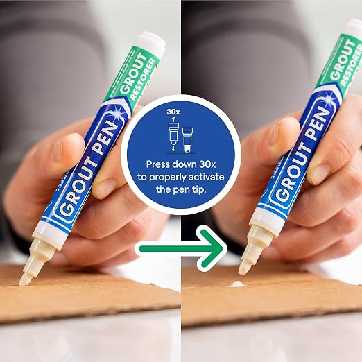 Grout Pen Ivory Tile Paint Marker: Waterproof Grout Paint, Tile Grout Colorant - Image 3