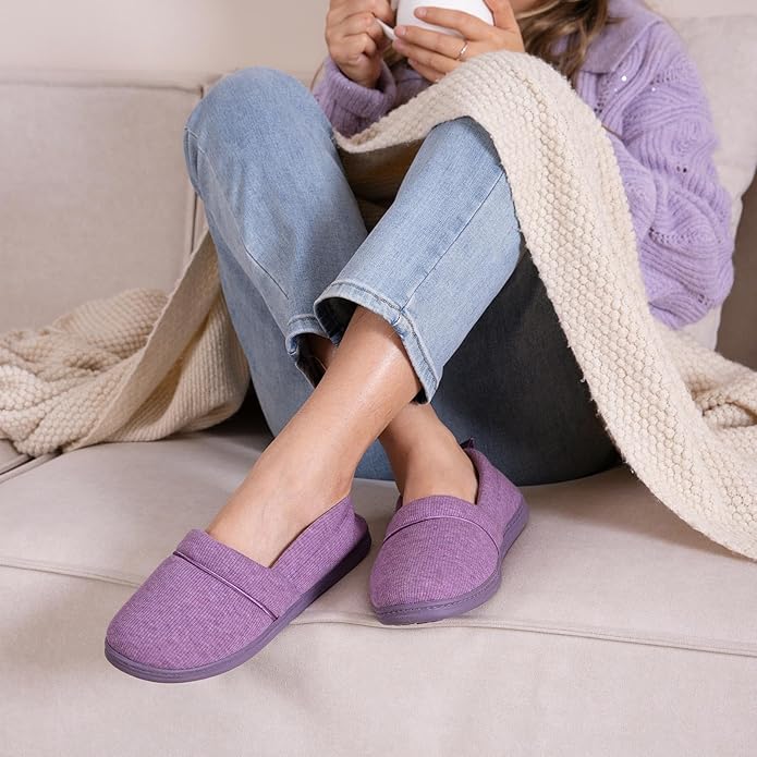 HomeTop Women's Comfy Loafer Slippers Lightweight Memory Foam Non-slip Indoor - Image 2