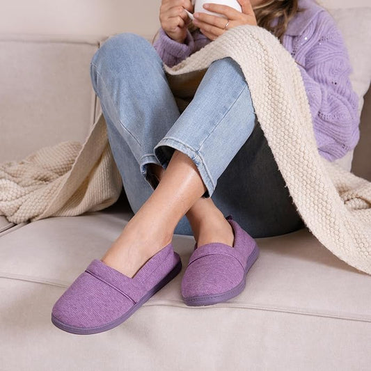 HomeTop Women's Comfy Loafer Slippers Lightweight Memory Foam Non-slip Indoor - Image 2