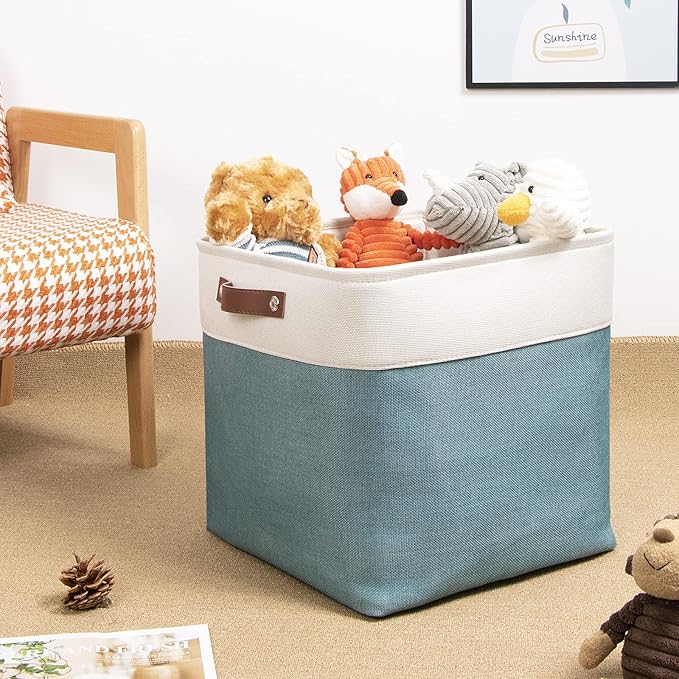 DULLEMELO Cube Basket for Storage, Collapsible Fabric Cube for Organizing - Image 5
