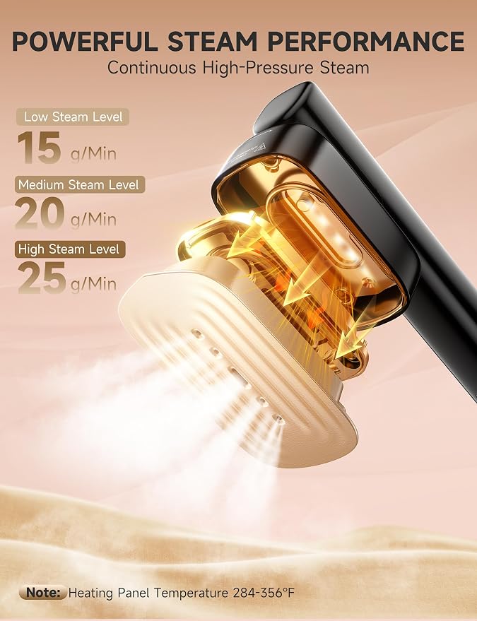 Travel Steamer for Clothes, Portable Handheld Design, Clothing Wrinkles Remover - Image 3