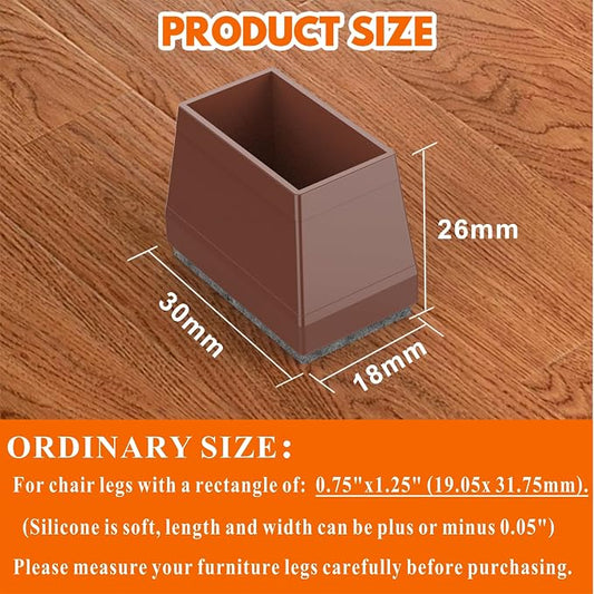 Rectangle Chair Leg Protectors for Hardwood Floors - Image 2