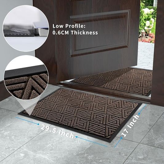 Yimobra Outdoor Mats for Front Door 29.5x17, All-Weather Waterproof Non-Slip - Image 2