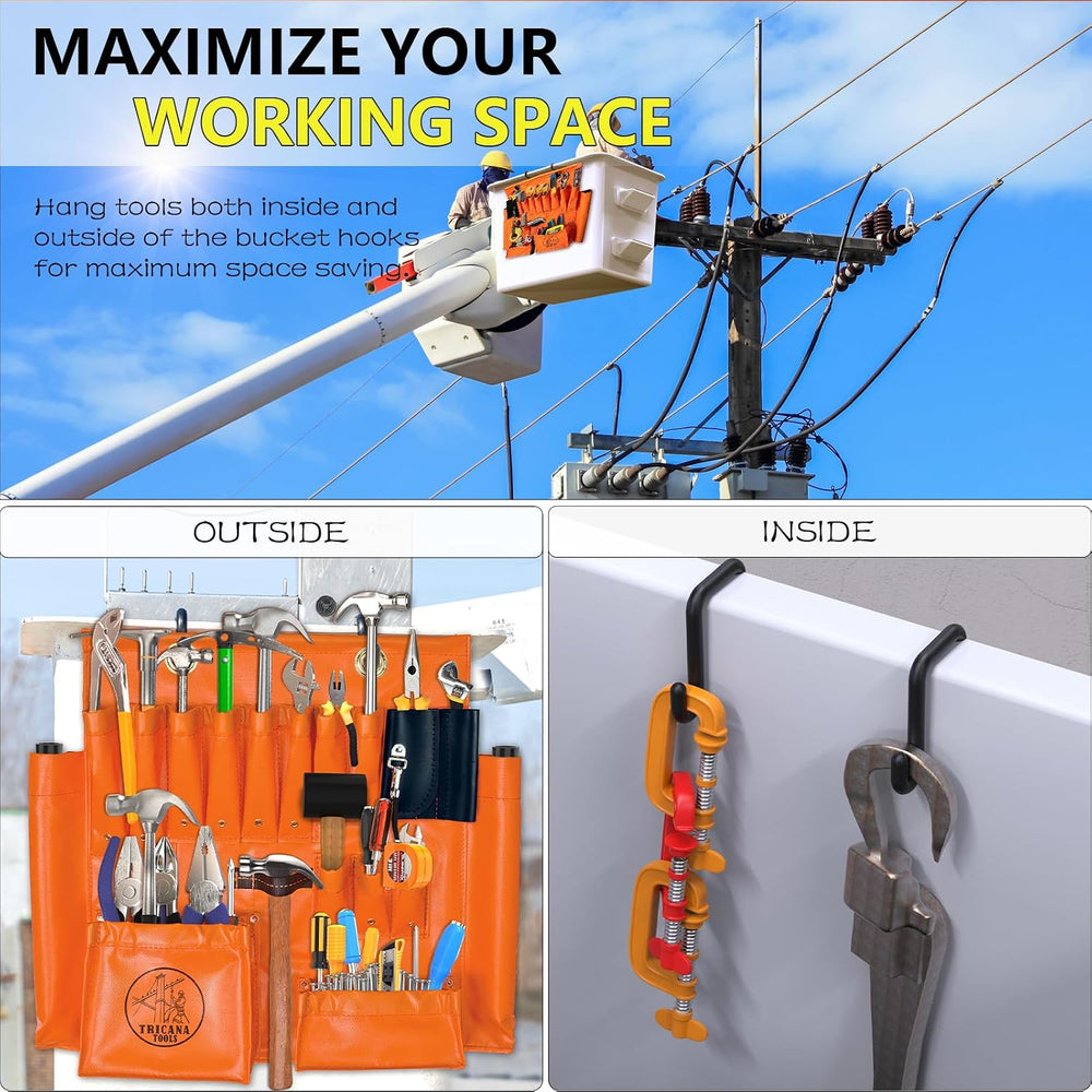 Lineman Tool Board, Aerial Apron, Bucket Truck Tools Organizer with Over 16 P...