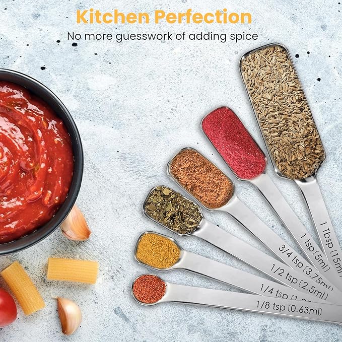 Stainless Steel Measuring Spoons Set of 14 - Image 5