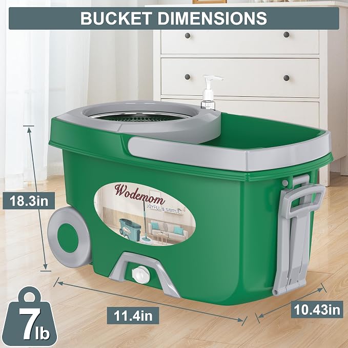 Dual Compartment Spin Mop and Bucket, Mop and Bucket - Image 5