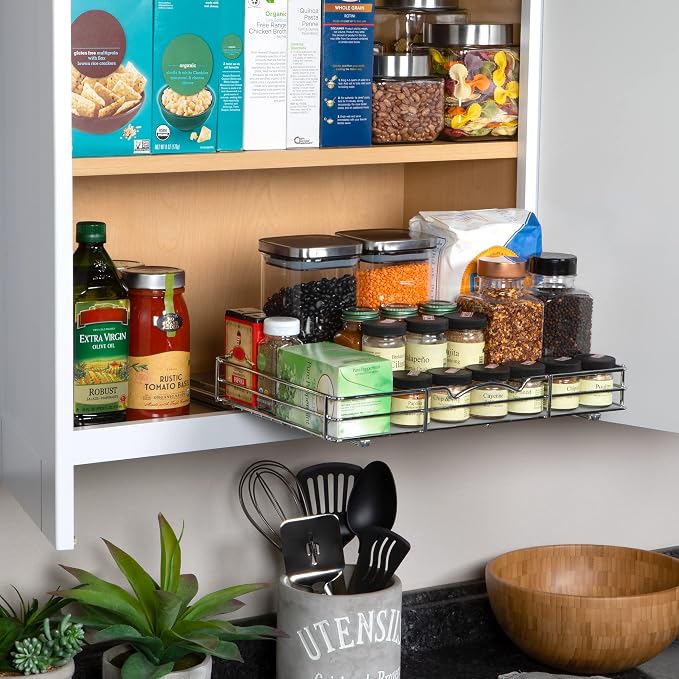 Pull Out Cabinet Organizer for Spices, Cans - Image 4
