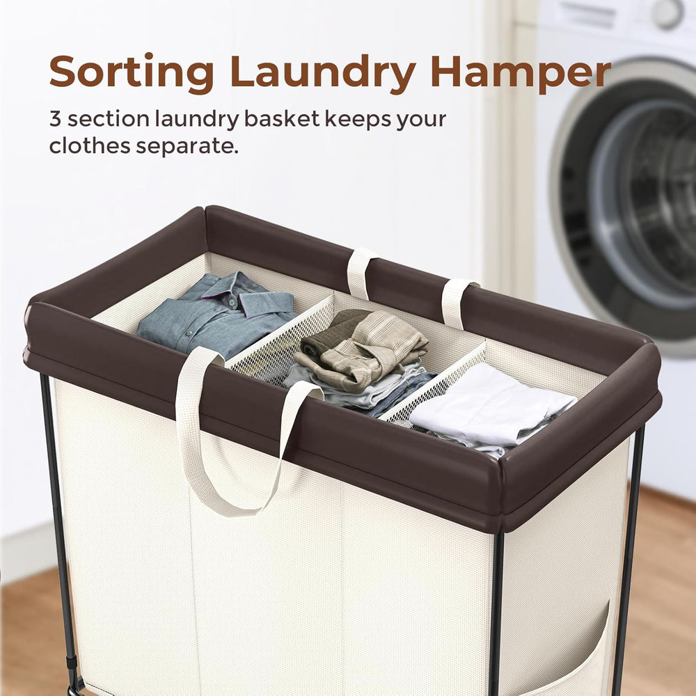 320L Laundry Hamper with Wheels, Large Rolling Laundry Basket with Wheels