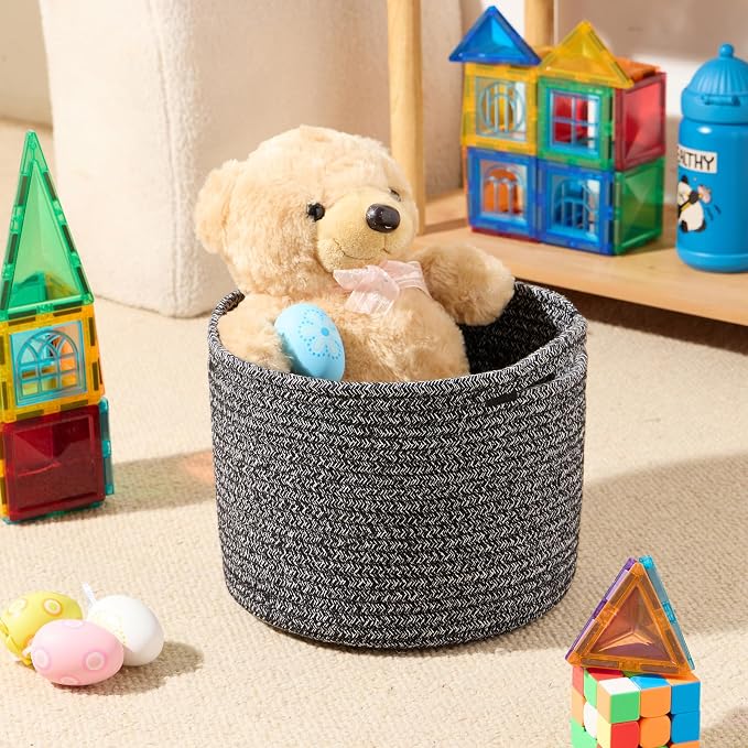 Small Basket for Organizing | Cube Shelf Closet Storage Baskets | 9.7×9.7×7.1” - Image 4