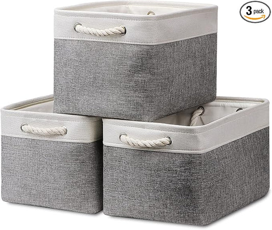 HNZIGE Large Fabric Storage Baskets by HNZIGE