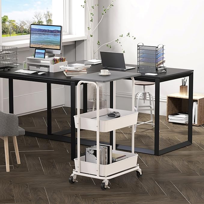 Simple Houseware 2-Tier Rolling Utility Cart - Image 2