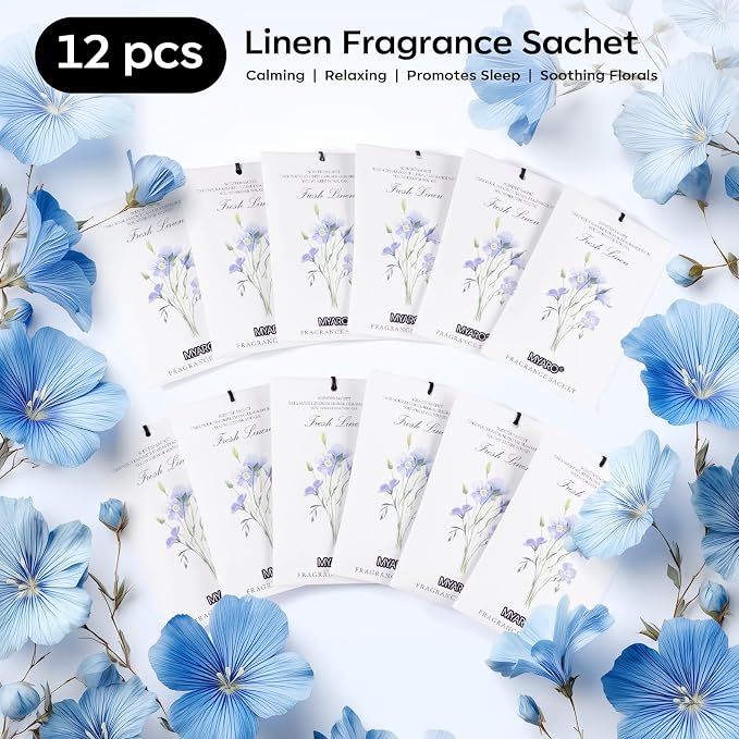 MYARO 12 Packs Linen Scented Sachets - Image 7